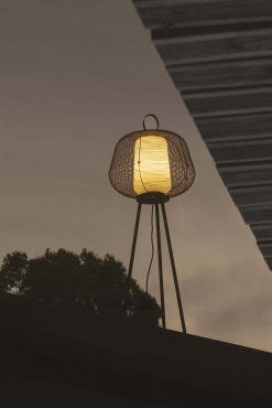 Faro Nara - lampadaire - 56 x 120 x 46 cm - IP65 - brun rouillé