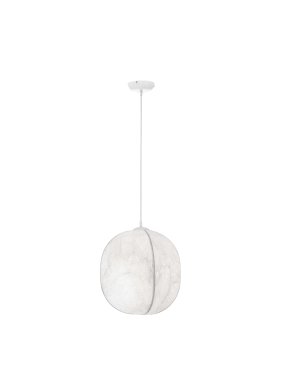 Nova Luce Pierida - lampe suspendue - Ø 42 x 210 cm - blanc sablé