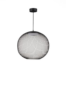 Nova Luce Kinetic - lampe suspendue - Ø 50 x 154 cm - 24W LED inclus - noir mat