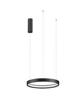 Nova Luce Perrine - lampe suspendue - Ø 40 x 150 cm - 22W dimmable LED inclus - brun café brossé