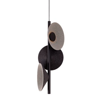 Maxlight Puro - lampe suspendue - 51 x 19 x 220 cm - 4 x 2W LED inclus - gris et noir