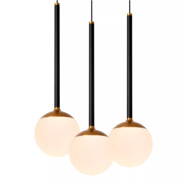 Lucide Calina - lampe suspendue - Ø 42 x 169,3 cm - 5 x 8,2W LED dimmable inclus - noir