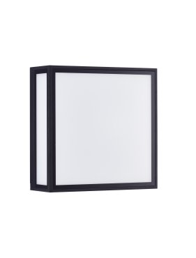 Nova Luce Astral - applique murale et plafonnier extérieur - 22 x 22 x 8,7 cm - 16W LED inclus - IP65 - anthracite foncé