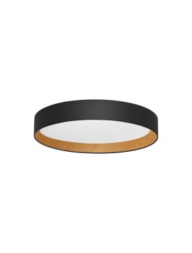 Nova Luce Stake - plafonnier - Ø 60 x 9 cm - 50W LED dimmable inclus - noir sable