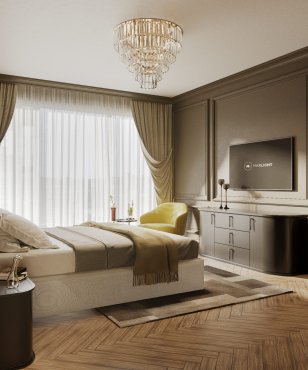 Maxlight Monaco - plafonnier -Ø 80 x 45 cm - or