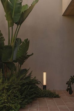 Faro Tura - lampe de jardin - Ø 16 x 65 cm - 20W LED inclus - IP65 - gris foncé