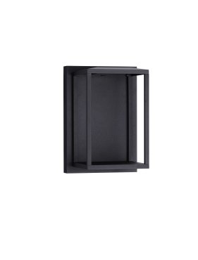 Nova Luce Prive - applique murale extérieure - 17 x 25 x 17 cm - 17W LED inclus - IP65 - noir sablé