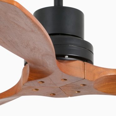 Faro Lantau S - ventilateur de plafond - Ø 107 cm - noir mat et noyer