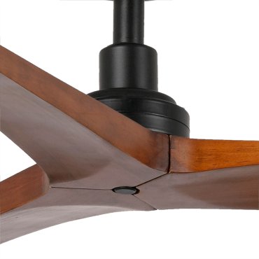Faro Klim S - ventilateur de plafond - Ø 92,5 cm - noir mat et noyer foncé