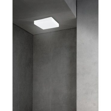 Nova Luce Cube - plafonnier de salle de bains - 20,5 x 20,5 x 7 cm - IP44 - blanc