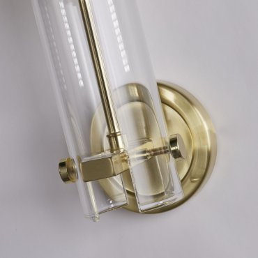 Searchlight Scope - applique murale - 10 x 29 cm - IP44 - laiton satiné et transparent