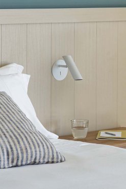 Faro Leo - applique murale avec interrupteur - Ø 10 x 16 cm - 3,5W LED inclus - blanc mat