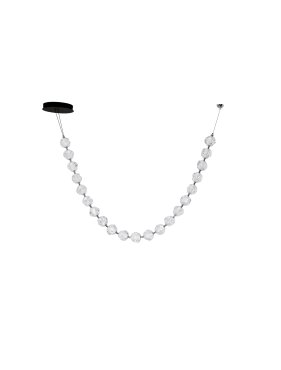 Nova Luce Ifos - lampe suspendue - 10 x 280 cm - 91W dimmable LED inclus - noir sablé et métal chromé