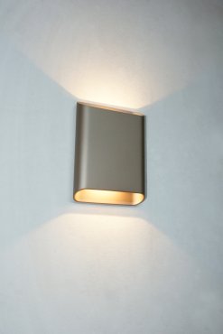 Artdelight Diaz – applique murale – 4 x 14,5 x 20 cm – 2 x 6W LED inclus – IP65 – champagne