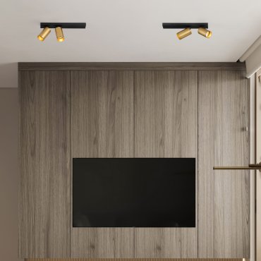 Nova Luce Zelos - spot en saillie 2L - 35 x 13,7 x 6 cm - or
