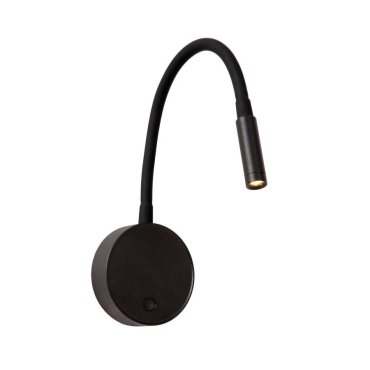 Lucide Asja - applique murale rechargeable - Ø 8,5 x 42,1 cm - 3W LED dimmable inclus - noir