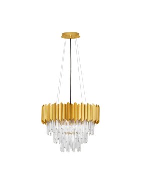 Nova Luce Magnolia - suspension - Ø 50 x 120 cm - or