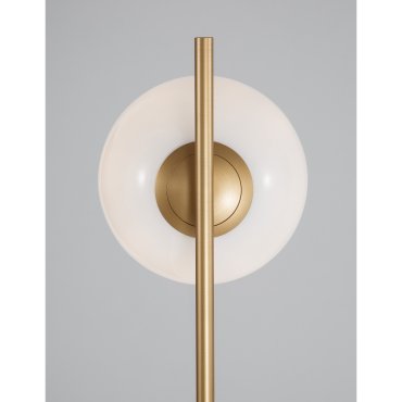 Nova Luce Cantona - lampadaire - 155 cm - laiton doré et blanc