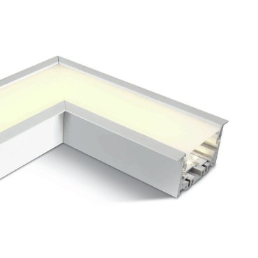 ONE Light Profils linéaires encastrés à LED - angle pour 38152R - 16,4 x 7 x 6 cm - 8W LED inclus - blanc - couleur de lumière blanc chaud