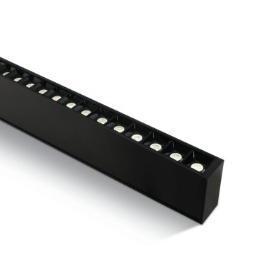 ONE Light LED Linear Profiles - plafonnier/pendentif - 130 x 7 x 3,5 cm - 40W LED inclus - noir - couleur de lumière blanc chaud
