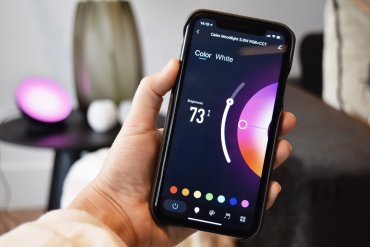 Calex Smart Moodlight - fonction de variation et couleur de lumière réglable via application - Ø 17,5 x 9,2 cm - LED 5W incluse - noir