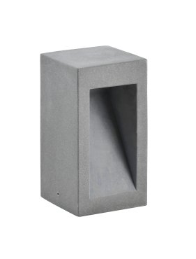 Nova Luce Barco - lampe de jardin - 12 x 25 x 12 cm - 6W LED inclus - IP65 - gris
