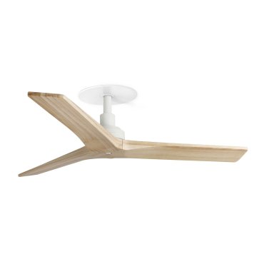 Faro Klim S - ventilateur de plafond avec rosace encastrée - Ø 92,5 cm - blanc mat et pin