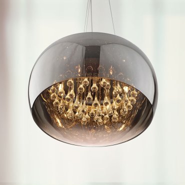 Maxlight Moonlight - lampe suspendue - Ø 40 x 145 cm - chrome