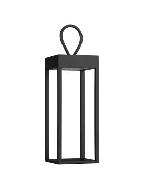 Nova Luce Lucia - lampe de table portable - 12 x 30 x 12 cm - 4W LED inclus -  IP54 - noir sablé