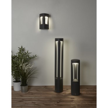 Searchlight Michigan - Applique d'extérieur - 13 x 13 x 20 cm - 7W LED inclus - IP54 - gris foncé