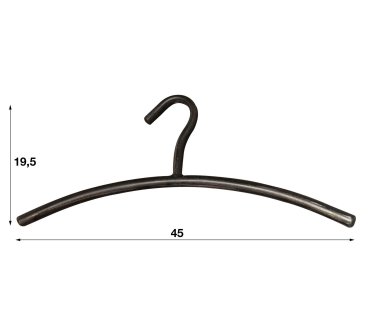 Vico Tubra – cintre – 45 × 2 × 20 cm – anthracite