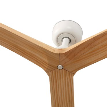 Faro Klim M - ventilateur de plafond - Ø 125 cm - blanc mat et pin