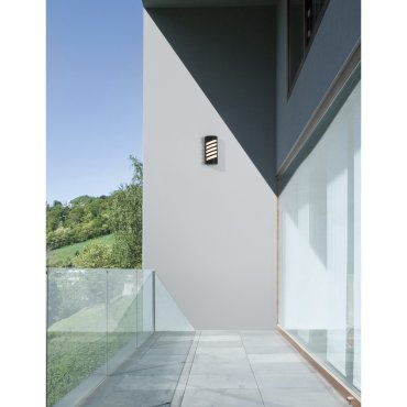 Nova Luce Lupo - applique murale extérieure - 11 x 8,5 x 25 cm - 10W LED inclus - IP65 - noir
