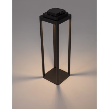 Nova Luce Figi - lampadaire portable avec port USB - 50 cm - 2W LED dimmable inclus - IP65 - anthracite