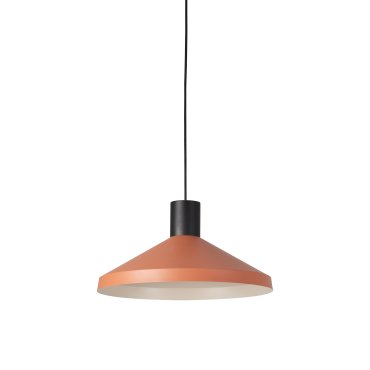 Faro Kombo - lampe suspendue - Ø 40 x 20,5 cm - terracota et noir