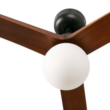 Faro Klim M - ventilateur de plafond avec lumière - Ø 125 cm - noir mat et noyer foncé