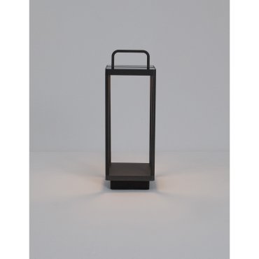 Nova Luce Bali - lampadaire solaire portable avec port USB - 51 cm -2W dimmable LED inclus - IP65 - anthracite