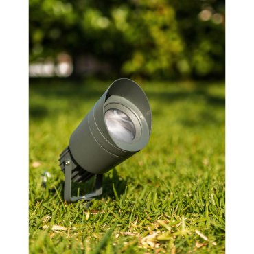 Nova Luce Inside - spot de sol sur pointe - 20 cm - IP54 - gris foncé