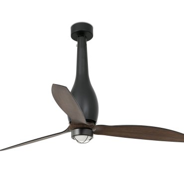 Faro Eterfan - ventilateur de plafond avec lumière et télécommande - Ø 128 cm - 17W LED inclus - brun foncé et noir mat