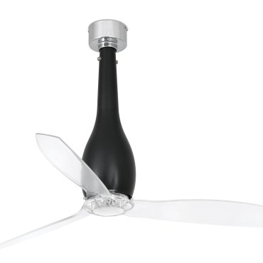 Faro Eterfan - ventilateur de plafond avec télécommande - Ø 128 cm - noir mat et transparent