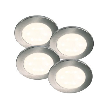 Nordlux Lismore - set de 4 - éclairage d'armoire - Ø 5,5 x 0,6 cm - 0,7W LED inclus - chrome