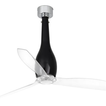 Faro Eterfan - ventilateur de plafond avec télécommande - Ø 128 cm - noir et transparent