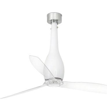 Faro Eterfan - ventilateur de plafond avec télécommande - Ø 128 cm - blanc mat et transparent
