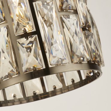 Searchlight Bijou - lampe suspendue - Ø 22 x 150 cm - laiton antique et champagne