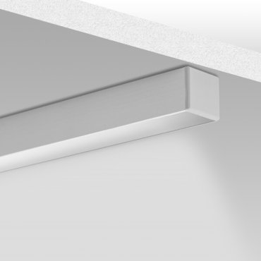 KLUS Micro-HG - Profilé LED pour un faisceau plus étroit - 1,6 x 1,5 cm - argent anodisé