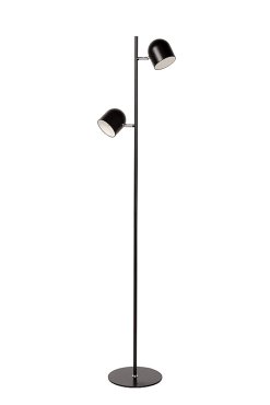 Lucide Skanska - lampadaire - 32 x 23 x 141 cm - 2 x 5W LED dimmable inclus - noir