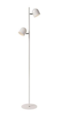 Lucide Skanska - lampadaire - 32 x 23 x 141 cm - 2 x 5W LED dimmable inclus - blanc