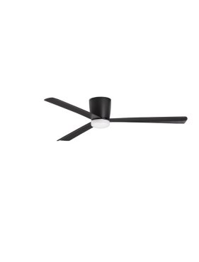Nova Luce Dell - ventilateur de plafond avec télécommande et option lumière - Ø 121,9 x 18,2 cm - noir
