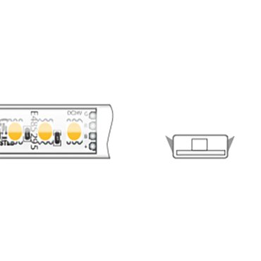 Klus Bande LED - largeur 1 cm, longueur 500 cm - 24Vdc - 7W LED par mètre - 120 LED par mètre - IP65 - RGB