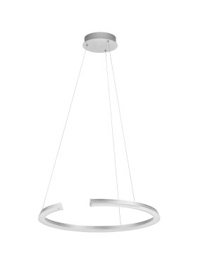 Nova Luce Elmo - lampe suspendue - Ø 64 x 125 cm - 48W dimmable LED inclus - acier inoxydable chromé